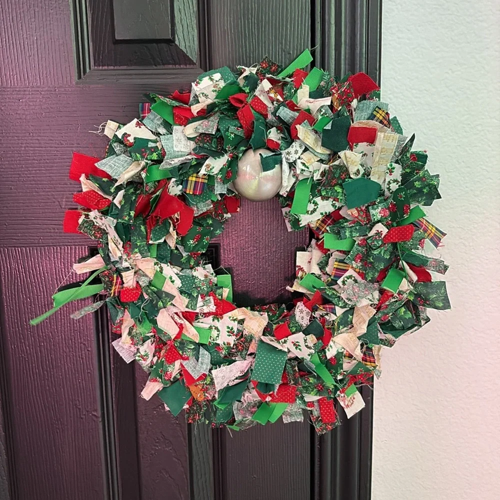 Artisan Handmade Fabric Wreath And Garland